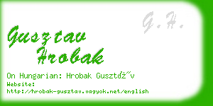 gusztav hrobak business card
